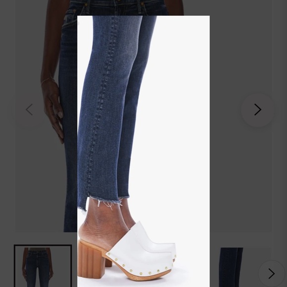 MOTHER INSIDER CROP STEP FRAY IN GIRL CRUSH HI WAISTED ANKLE BOOTCUT RAW HEM - Picture 6 of 15